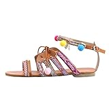 Flat Sandals,Clearance! AgrinTol Women Bohemia Gladiator Leather Sandals Flats Shoes (9, Multicolor)