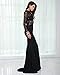 Miss ord Women's O Neck Long Sleeve Bodycon Maxi Dress for Prom Black