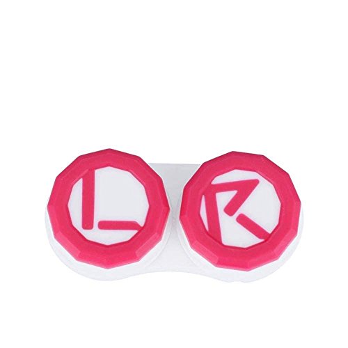 Contact Lens Box, Mini Contact Lens Holder Eye Care Lenses Case Set Cute Lovely Travel Kit Box (Rose)