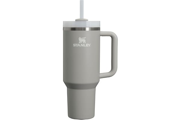STANLEY Quencher H2.0 Flow State Tumbler, 40 oz, Ash | Handle and Straw | 3-Position Lid | Cup Holder Compatible for Travel |