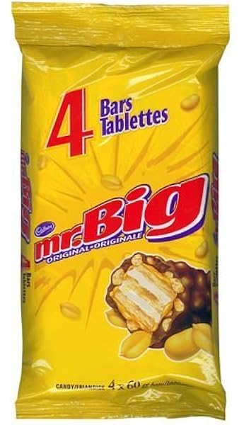 Mr Big 4pk Original 60g 2 1oz Per Pack Candy And Chocolate Bars Grocery Gourmet Food Amazon Com