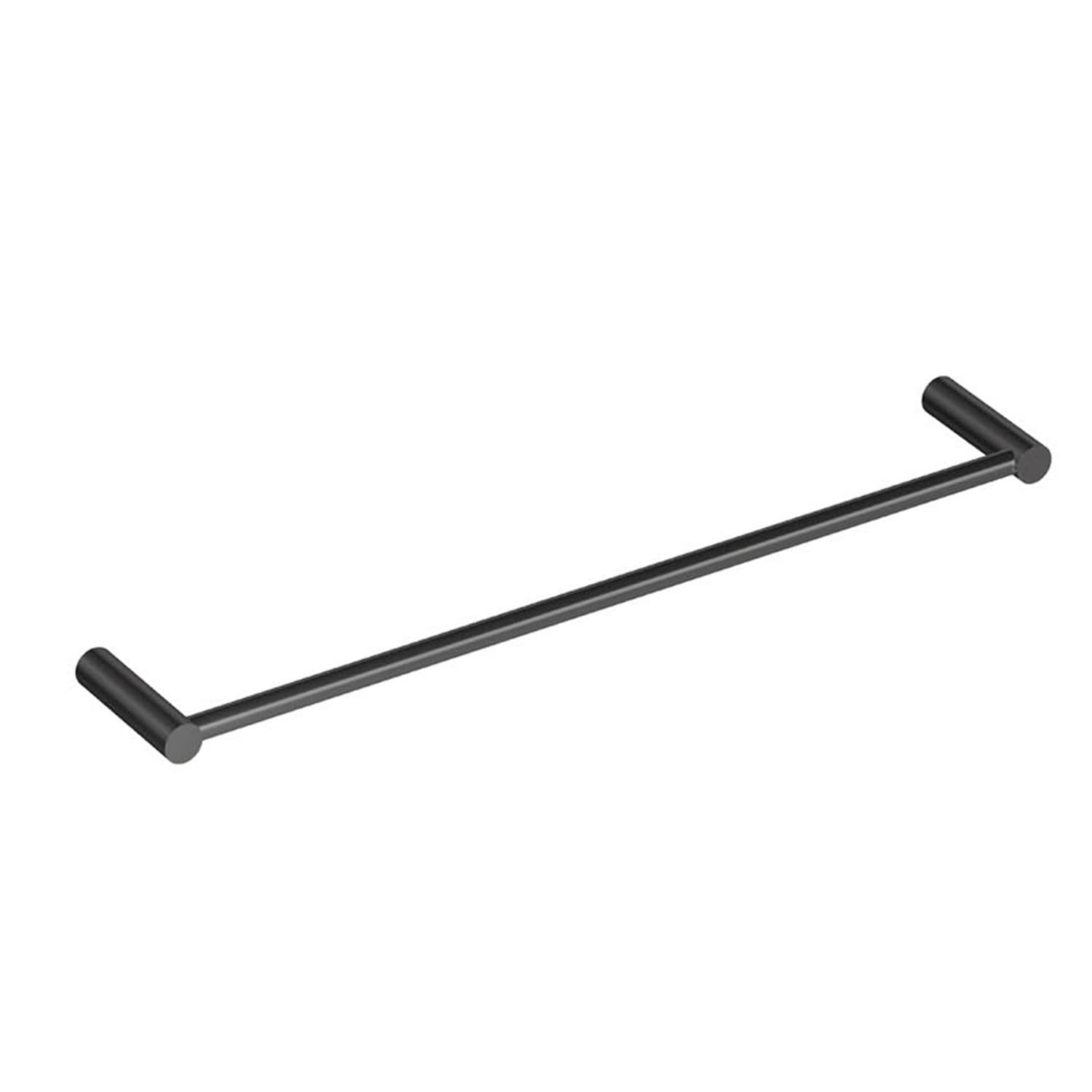 COSMIC Towel rail Black Matte Installation with Screws Measures 60 x 6.5 x 5.1 cm