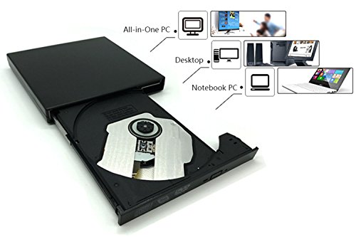 External blu-ray DVD Drive for PC Computer USB 2.0 DVD Player CD Burner BD-ROM DVD/CD-RW Support Super-Laptop Desktop Notebook PC