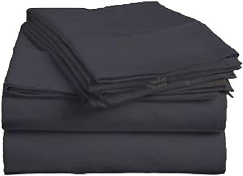 Myra Home Collection Egyptian Cotton 700 Thread Count 4PC Sheet set 15 inch Deep Pocket - Grey, Queen