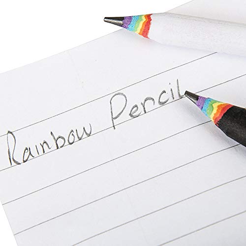 5 Pcs Wooden Pencil Black and White Wood Set Rainbow Pencils HB Drawing Pencil for Exams School Office Drawing and Sketching - Thumbnail 3