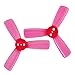 RAYCorp 1935 3-Blades (1.9x3.5x3) Propellers. 16 Pieces(8CW, 8CCW) Pink - Polycarbonate 1.9-inch Tri Blades Micro Quadcopters & Multirotors Props + Battery Strap