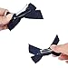 DEEKA 2 Pack Hair Clip Hair Bows Fringe Clip for Little Girls - Solid Navy Blue