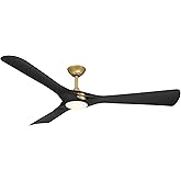 MINKA-AIRE F668L-LBR/CL Bridge 60 inch Legacy Brass with Coal with Coal Blades Smart Ceiling Fan
