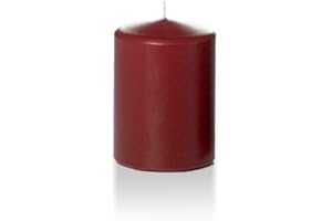 yummi 3" x 4" Burgundy Round Pillar Candles - 3 per Pack