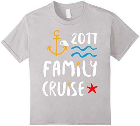 Kids FAMILY CRUISE 2017 VACATION SHIP T-SHIRT 10 Silver
