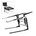 Pyle Portable Dual Laptop Stand - Universal Standing Table with Adjustable Height, Ergonomic Design & Anti-Slip Prongs for DJ Mixer, Sound Equipment, Workstation, Gaming & Home Use - PLPTS38 primary