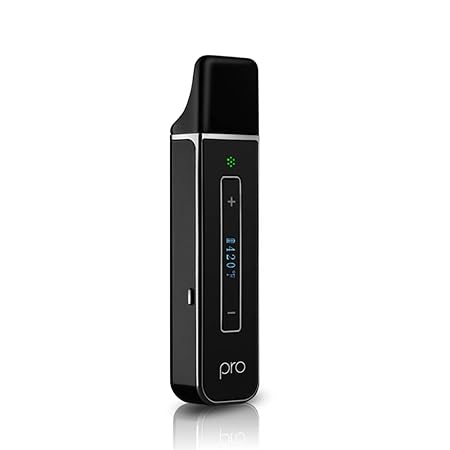 Herbva pro Premium Portable Weed Vaporizer - Verdampfer Set für Kräuter - mit Keramik-Mundstück & -Kräuterkammer, OLED-Displa