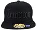 Compton Snap Back Black Hat Black Embroidered