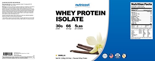 Nutricost Whey Protein Isolate (Vanilla) 5LBS