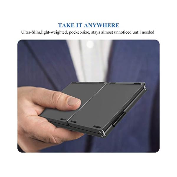 Folding-Bluetooth-Keyboard-Jelly-Comb-B003B-Rechargeable-USB-Wired-Bluetooth-Keyboard-Dual-Mode-UK-Layout-with-Touchpad-Dark-Gray-Upgraded-Version Folding Bluetooth Keyboard, Jelly Comb B003B Rechargeable USB Wired & Bluetooth Keyboard Dual Mode UK Layout with…