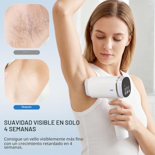 NALONE 22J IPL Laser Epilator with Touch Screen, 4 in 1 HR/SC/BT/RA | 10 Power Pulsed Light Epilator for Women and Men, Home Use, Face, Body and Armpits