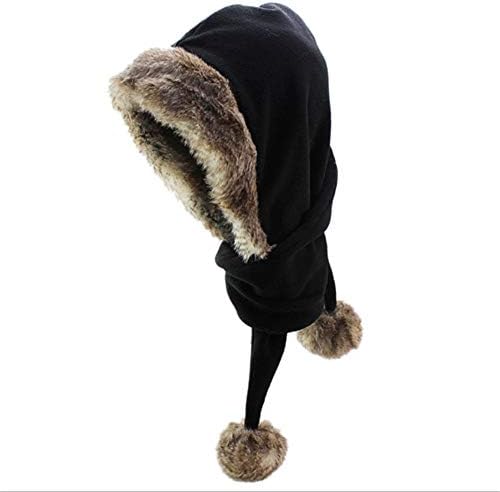 日よけ ポンポン付きフェイスシールド防風バラクラバオートバイマスク用女性冬用アウトドアウォーキングサイクリングスノーボードハイキングレディーススキー帽子 おしゃれ 色 ブラック サイズ S 54 56cm Teamdriven Us