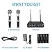 Wireless Microphone System, GEARDON 100 Channel Dual UHF Metal Cordless Handheld Mic Set with 200ft Long Range Professional Performance for Presentation/Church/Karaoke