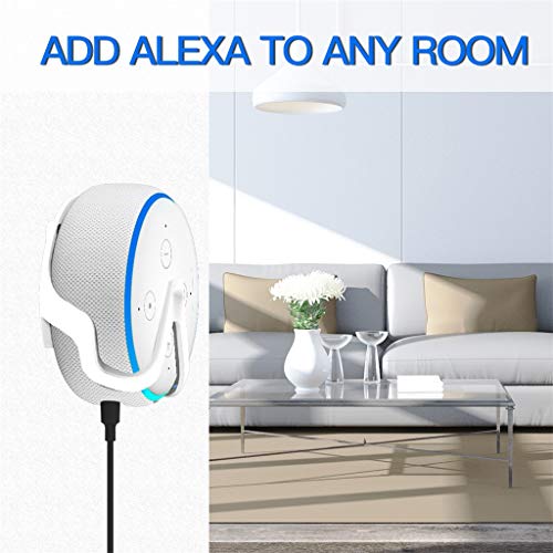 Staron Pro Outlet Hanger Stand Wall Mount Holder for Echo Dot 3rd Generation, A Space-Saving Solution for Smart Home Speakers, Clever Dot Accessories with Cord Arrangement Hide Messy Wires (White)
