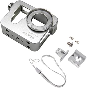 Amazon Com Maximalpower Premium Aluminum Rig Housing Case Frame With 37mm Uv Filter And Strap For Gopro Hero 4 Silver Color Camera Photo