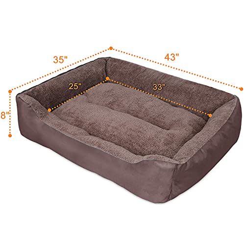 CLOUDZONE Dog Bed Machine Washable Rectangle Breathable Soft Cotton