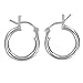 Hawaiian Silver Jewelry Hoop Earrings for Women – Premium 2 x 14mm Sterling Silver Earrings – Small Hoop Earrings with Simple Elegant Design – Includes Jewelry Box and Pouch