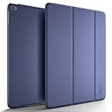 iPad Air 2 Case, Zeox iPad Air 2 Ultra Slim Fit Folio Smart Case Cover Stand Non Slip Protective Cover with Auto Wake/Sleep Feature for Apple iPad Air 2 Retina Display 2014 Release - Navy Blue
