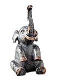 Creative Co-op Pewter Elephant Ring Holder