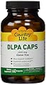 Country Life DLPA Caps,1000 mg with B-6, Capsules, 60-Count