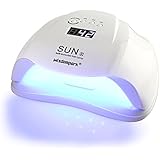Wisdompark 54W led UV Nail Lamp,Nail Dryer Curing Lamp With Sensor/Timer Setting/Two Kinds of Power for Gel Finger Toe Nail Polish,White