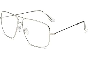 Dollger Classic Glasses Clear Lens Non Prescription Metal Frame Eyewear Men Women