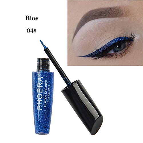 Shimmer Glitter Eyes Liner For Women Make Up Easy To Wear Waterproof Liquid Eyeliner 04 Blue