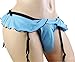 aishani Men's Pouch Panties Skirted Garter Thong Bikini Briefs Underpants,2X-L Blue