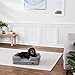 Amazon Basics Lounger Sofa Couch Style Pet Bed with Memory Foam, Bolsters, and Removable Cover for Dog or Cat, Small, Grey, 25 in x 20 in x 6.5 in