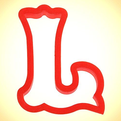 CookieCutterCom Brand Curly Letter L Cookie Cutter 4 inch – 3d Printed Plastic – USA Made