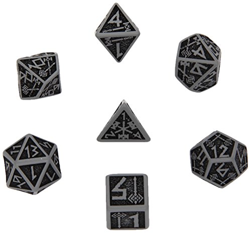 Dwarven Dice Gray/Black (7) Board Game