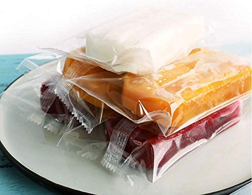 Clear Frosted Ice Pop/Candy Plastic Bags Food Grade Hot Sealing Packing Containers 3.5 * 3.8 Inch 200 Pcs
