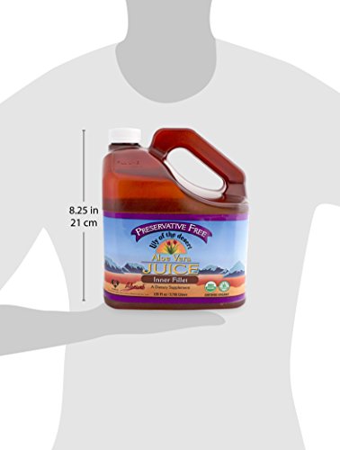 Lily of the Desert Preservative Free Organic Inner Fillet Aloe Vera Juice, 128 Ounce - Supports Health Digestion