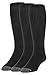Galiva Men's Cotton ExtraSoft Over the Calf Cushion Socks - 3 Pairs, Black, Large