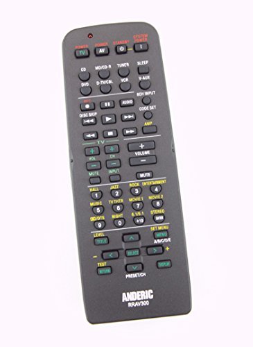ANDERIC RRAV300 Remote Control for Yamaha AV Receivers Replaces RAV300, HTR-5630, YHT-550, RX-V350, YHT-150, HTR-5730, YHT-550, DSP-AX340, DSP-AX440, YHT-670, YHT-740, RX-V557, RX-V559