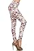Leggings Depot High Waisted Floral & Space Print Leggings for Women-Full Length-R662, Cherish Rose, Plus Size