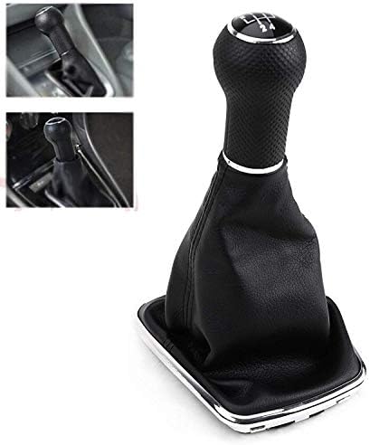 5 Gear Stick Cuff Gear Stick + Gear Knob + Frame with 12 mm Knob for Golf Bora Jetta GTi MK4 1999-2004