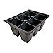 New, Thicker Design! 360 Deep Jumbo Cells Seedling Starter Trays for Seed Germination +10 Plant Labels (60, 6-cell Jumbo Trays) 606 Pattern
