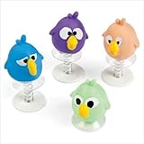 12-pack of Plastic Crazy Bird Pop-Up Party Favors