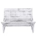 MyGift Shabby Whitewashed Wood Bookcase with Tilted Design, Decorative Storage Organizer Display Bookshelf