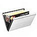 RFID Blocking Wallet for Men and Women, Secure Protection for Travel and Work,Security in Pocket for Credit cards, Business Cards, and Driver License, Top Stainless Steel Metal Slim Wallet N-Pure02