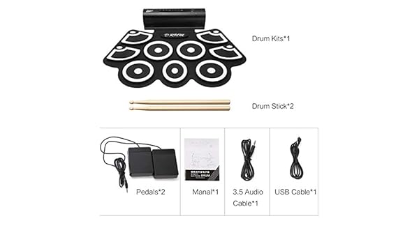 Monllack USB-E-Drum MD760 - Kit de batería Digital USB (Plegable y ...