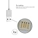 LAX Gadgets Braided Nylon Micro USB Charging and Data Sync Cable, 480 Mbps Data Transfer via USB 2.0 (6 Feet, Gray)