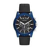 Armani Exchange Men's Chronograph Blue-Tone Nylon Watch AX1339