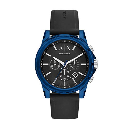 Armani Exchange Men's Ax1339 Blue Silicone Quartz Sport Watch